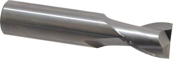 OSG - 5/8", 3/4" LOC, 5/8" Shank Diam, 3" OAL, 2 Flute, Solid Carbide Square End Mill - Single End, Uncoated, Spiral Flute, 30° Helix, Centercutting, Right Hand Cut, Right Hand Flute, Series 412 - USA Tool & Supply