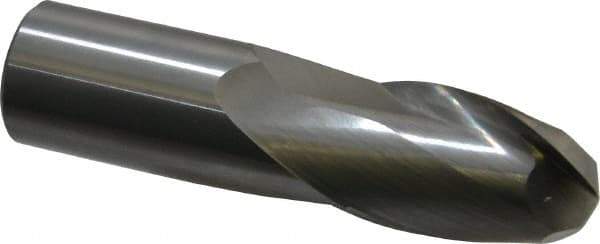 OSG - 1" Diam, 1-1/2" LOC, 2 Flute Solid Carbide Ball End Mill - Uncoated, Single End, 4" OAL, 1" Shank Diam, Spiral Flute - USA Tool & Supply