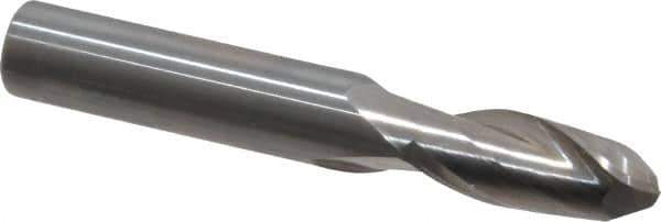 OSG - 23/64" Diam, 7/8" LOC, 2 Flute Solid Carbide Ball End Mill - Uncoated, Single End, 2-1/2" OAL, 3/8" Shank Diam, Spiral Flute - USA Tool & Supply