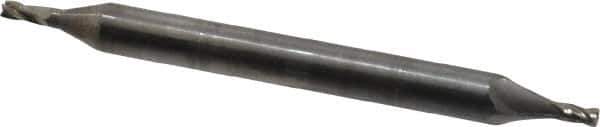 OSG - 3/64", 3/32" LOC, 1/8" Shank Diam, 1-1/2" OAL, 4 Flute, Solid Carbide Square End Mill - Double End, Uncoated, Spiral Flute, 30° Helix, Right Hand Cut, Right Hand Flute, Series 424 - USA Tool & Supply