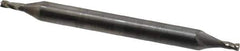 OSG - 3/64", 3/32" LOC, 1/8" Shank Diam, 1-1/2" OAL, 4 Flute, Solid Carbide Square End Mill - Double End, Uncoated, Spiral Flute, 30° Helix, Right Hand Cut, Right Hand Flute, Series 424 - USA Tool & Supply
