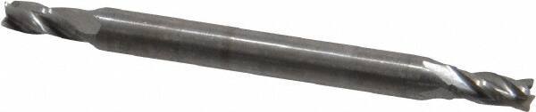 OSG - 3/32", 3/16" LOC, 1/8" Shank Diam, 1-1/2" OAL, 4 Flute, Solid Carbide Square End Mill - Double End, Uncoated, Spiral Flute, 30° Helix, Right Hand Cut, Right Hand Flute, Series 424 - USA Tool & Supply