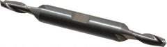 OSG - 7/32", 9/16" LOC, 3/8" Shank Diam, 3-3/8" OAL, 2 Flute, Solid Carbide Square End Mill - Double End, Uncoated, Spiral Flute, 30° Helix, Centercutting, Right Hand Cut, Right Hand Flute, Series 442 - USA Tool & Supply