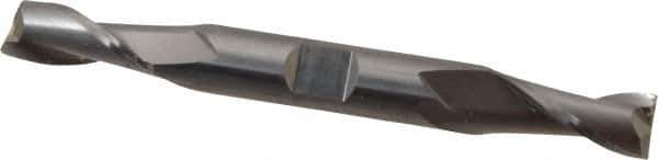 OSG - 11/32", 3/4" LOC, 3/8" Shank Diam, 3-1/2" OAL, 2 Flute, Solid Carbide Square End Mill - Double End, Uncoated, Spiral Flute, 30° Helix, Centercutting, Right Hand Cut, Right Hand Flute, Series 442 - USA Tool & Supply