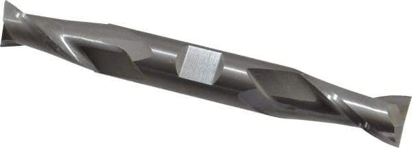 OSG - 1/2", 1" LOC, 1/2" Shank Diam, 4" OAL, 2 Flute, Solid Carbide Square End Mill - Double End, Uncoated, Spiral Flute, 30° Helix, Centercutting, Right Hand Cut, Right Hand Flute, Series 442 - USA Tool & Supply