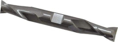 OSG - 1/2", 1" LOC, 1/2" Shank Diam, 4" OAL, 2 Flute, Solid Carbide Square End Mill - Double End, Uncoated, Spiral Flute, 30° Helix, Centercutting, Right Hand Cut, Right Hand Flute, Series 442 - USA Tool & Supply