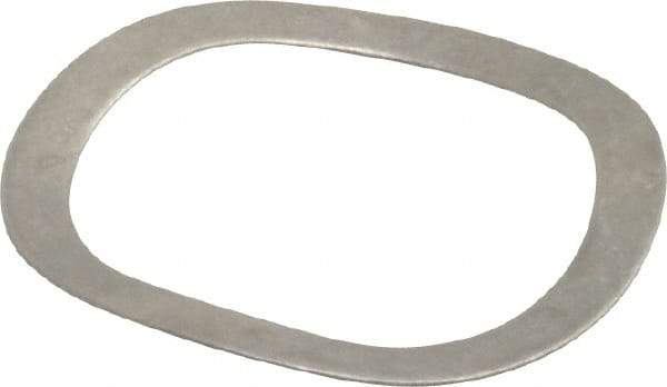 Gardner Spring - 1.201" ID x 1.543" OD, Grade 1074 Steel Wave Disc Spring - 0.02" Thick, 0.125" Overall Height, 0.062" Deflection, 31 Lb at Deflection - USA Tool & Supply
