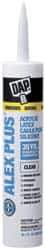 DAP - 10.1 oz Cartridge Clear Acrylic & Latex Caulk - -20 to 180°F Operating Temp, 30 min Tack Free Dry Time - USA Tool & Supply