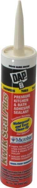 DAP - 10.1 oz Cartridge Off-White Acrylic & Latex Caulk - -30 to 180°F Operating Temp, 30 min Tack Free Dry Time - USA Tool & Supply
