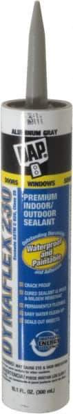 DAP - 10.1 oz Cartridge Gray Acrylic & Latex Caulk - -30 to -29.2°F Operating Temp, 30 min Tack Free Dry Time - USA Tool & Supply