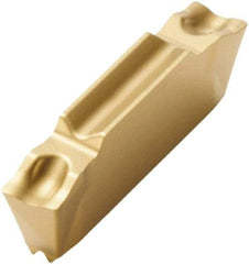 Seco - LCMF, 0.118" Cutting Width, CP500 Grade, Double End Multi-Directional Turning Insert - TiAlN, TiN Coated - USA Tool & Supply