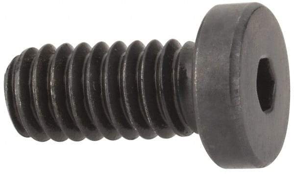 Made in USA - #8-32 UNC Hex Socket Drive, Low Socket Cap Screw - Grade 4037 Alloy Steel, Black Oxide Finish, Fully Threaded, 3/8" Length Under Head - USA Tool & Supply