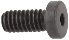 Made in USA - #8-32 UNC Hex Socket Drive, Low Socket Cap Screw - Grade 4037 Alloy Steel, Black Oxide Finish, Fully Threaded, 3/8" Length Under Head - USA Tool & Supply