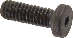 Made in USA - #8-32 UNC Hex Socket Drive, Low Socket Cap Screw - Grade 4037 Alloy Steel, Black Oxide Finish, Fully Threaded, 1/2" Length Under Head - USA Tool & Supply