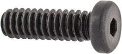Made in USA - #10-24 UNC Hex Socket Drive, Low Socket Cap Screw - Grade 4037 Alloy Steel, Black Oxide Finish, Fully Threaded, 5/8" Length Under Head - USA Tool & Supply