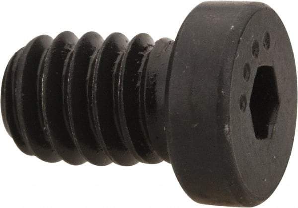 Made in USA - 1/4-20 UNC Hex Socket Drive, Low Socket Cap Screw - Grade 4037 Alloy Steel, Black Oxide Finish, Fully Threaded, 3/8" Length Under Head - USA Tool & Supply