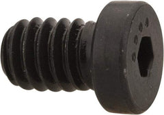Made in USA - 1/4-20 UNC Hex Socket Drive, Low Socket Cap Screw - Grade 4037 Alloy Steel, Black Oxide Finish, Fully Threaded, 3/8" Length Under Head - USA Tool & Supply