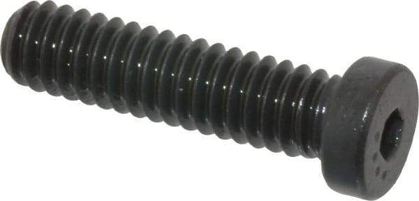 Made in USA - 1/4-20 UNC Hex Socket Drive, Low Socket Cap Screw - Grade 4037 Alloy Steel, Black Oxide Finish, Fully Threaded, 1" Length Under Head - USA Tool & Supply