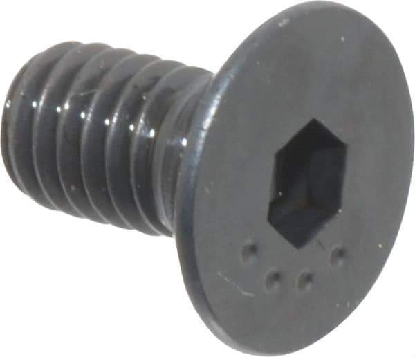 Made in USA - M4x0.70 Metric Coarse Hex Socket Drive, 90° Flat Head Socket Cap Screw - Grade 10.9 Alloy Steel, Black Oxide Finish, Fully Threaded, 8mm Length Under Head - USA Tool & Supply