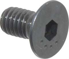 Made in USA - M4x0.70 Metric Coarse Hex Socket Drive, 90° Flat Head Socket Cap Screw - Grade 10.9 Alloy Steel, Black Oxide Finish, Fully Threaded, 8mm Length Under Head - USA Tool & Supply