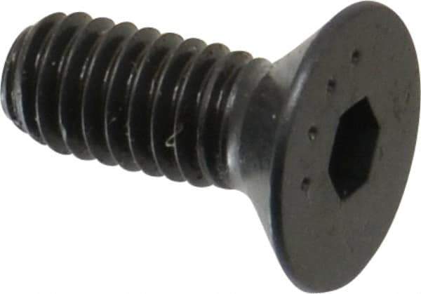Made in USA - M4x0.70 Metric Coarse Hex Socket Drive, 90° Flat Head Socket Cap Screw - Grade 10.9 Alloy Steel, Black Oxide Finish, Fully Threaded, 10mm Length Under Head - USA Tool & Supply
