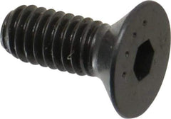 Made in USA - M4x0.70 Metric Coarse Hex Socket Drive, 90° Flat Head Socket Cap Screw - Grade 10.9 Alloy Steel, Black Oxide Finish, Fully Threaded, 10mm Length Under Head - USA Tool & Supply