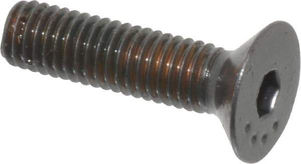 Made in USA - M5x0.80 Metric Coarse Hex Socket Drive, 90° Flat Head Socket Cap Screw - Grade 10.9 Alloy Steel, Black Oxide Finish, Fully Threaded, 20mm Length Under Head - USA Tool & Supply