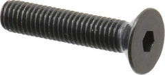 Made in USA - M5x0.80 Metric Coarse Hex Socket Drive, 90° Flat Head Socket Cap Screw - Grade 10.9 Alloy Steel, Black Oxide Finish, Fully Threaded, 25mm Length Under Head - USA Tool & Supply