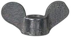 Made in USA - 1/4-20 UNC, Uncoated, Iron Standard Wing Nut - Grade 32510, 1-1/4" Wing Span, 5/8" Wing Span, 7/16" Base Diam - USA Tool & Supply