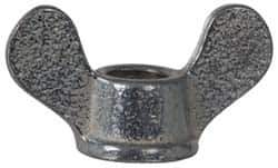 Value Collection - 5/16-18 UNC, Uncoated, Steel Standard Wing Nut - Grade 1015-1025, 1-1/2" Wing Span, 3/4" Wing Span, 5/8" Base Diam - USA Tool & Supply