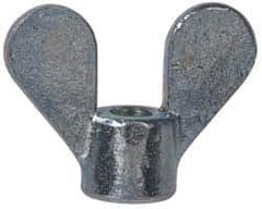 Value Collection - 5/16-18 UNC, Uncoated, Steel Standard Wing Nut - Grade 1015-1025, 1.88" Wing Span, 1-3/8" Wing Span, 11/16" Base Diam - USA Tool & Supply