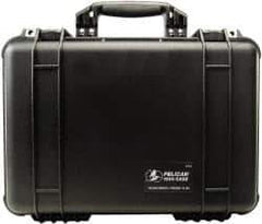 Pelican Products, Inc. - 14-1/16" Wide x 6-15/16" High, Clamshell Hard Case - Black, Polypropylene - USA Tool & Supply