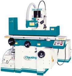 Clausing - 20 Inch Long x 10 Inch Wide Table, 5 to 25 m per Min, 3 Phase, Automatic Floor Machine Surface Grinder - 3 hp, 3,450 RPM Spindle Speed, 230/460 Volts, 95 Inch Overall Length, 1-1/4 Inch Arbor Hole Diameter - USA Tool & Supply