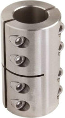 Climax Metal Products - 1-3/8" Inside x 2-1/2" Outside Diam, Two Piece Rigid Coupling without Keyway - 3-5/8" Long - USA Tool & Supply