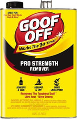 Goof Off - 1 Gal Can Adhesive Remover - Removes Caulk Residue, Chewing Gum, Crayon, Glue, Marker, Paint, Pen, Scuff Marks, Tar, Stickers & Tree Sap - USA Tool & Supply