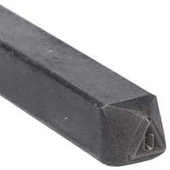 Made in USA - 3/16 Inch Character Size, U within a Triangle, Code Stamp - Steel - USA Tool & Supply