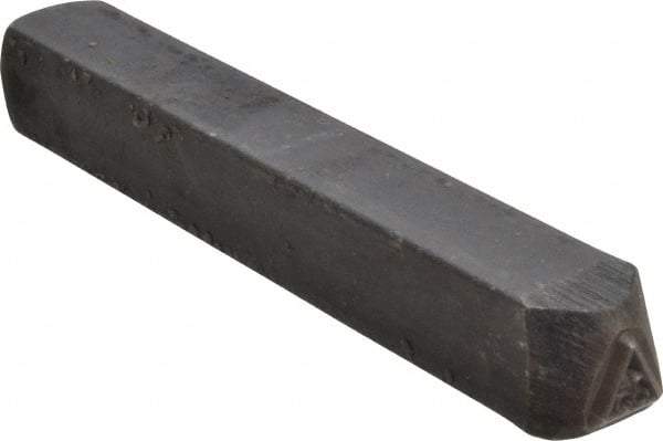 Made in USA - 3/16 Inch Character Size, 35 within a Triangle, Code Stamp - Steel - USA Tool & Supply