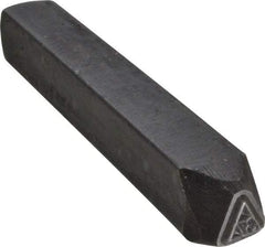 Made in USA - 3/16 Inch Character Size, 37 within a Triangle, Code Stamp - Steel - USA Tool & Supply