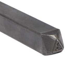 Made in USA - 3/16 Inch Character Size, 40 within a Triangle, Code Stamp - Steel - USA Tool & Supply