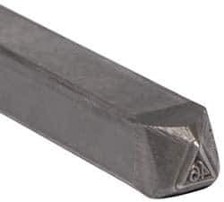 Made in USA - 3/16 Inch Character Size, 46 within a Triangle, Code Stamp - Steel - USA Tool & Supply