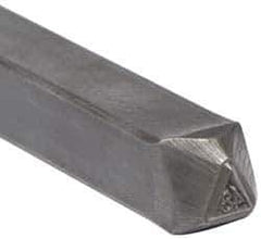 Made in USA - 3/16 Inch Character Size, 48 within a Triangle, Code Stamp - Steel - USA Tool & Supply