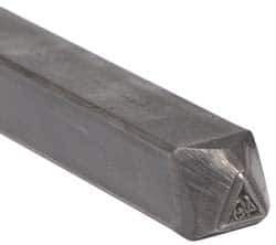 Made in USA - 3/16 Inch Character Size, 49 within a Triangle, Code Stamp - Steel - USA Tool & Supply