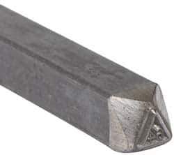 Made in USA - 3/16 Inch Character Size, 64 within a Triangle, Code Stamp - Steel - USA Tool & Supply