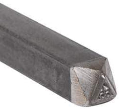 Made in USA - 3/16 Inch Character Size, 66 within a Triangle, Code Stamp - Steel - USA Tool & Supply