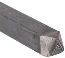 Made in USA - 3/16 Inch Character Size, 68 within a Triangle, Code Stamp - Steel - USA Tool & Supply