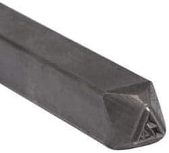 Made in USA - 3/16 Inch Character Size, 74 within a Triangle, Code Stamp - Steel - USA Tool & Supply