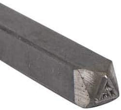 Made in USA - 3/16 Inch Character Size, 75 within a Triangle, Code Stamp - Steel - USA Tool & Supply