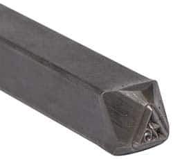 Made in USA - 3/16 Inch Character Size, 76 within a Triangle, Code Stamp - Steel - USA Tool & Supply