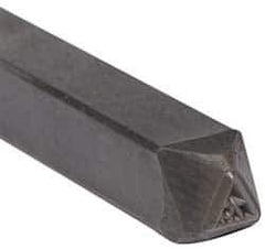 Made in USA - 3/16 Inch Character Size, 79 within a Triangle, Code Stamp - Steel - USA Tool & Supply