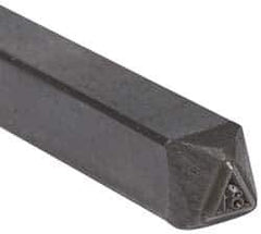 Made in USA - 3/16 Inch Character Size, 81 within a Triangle, Code Stamp - Steel - USA Tool & Supply